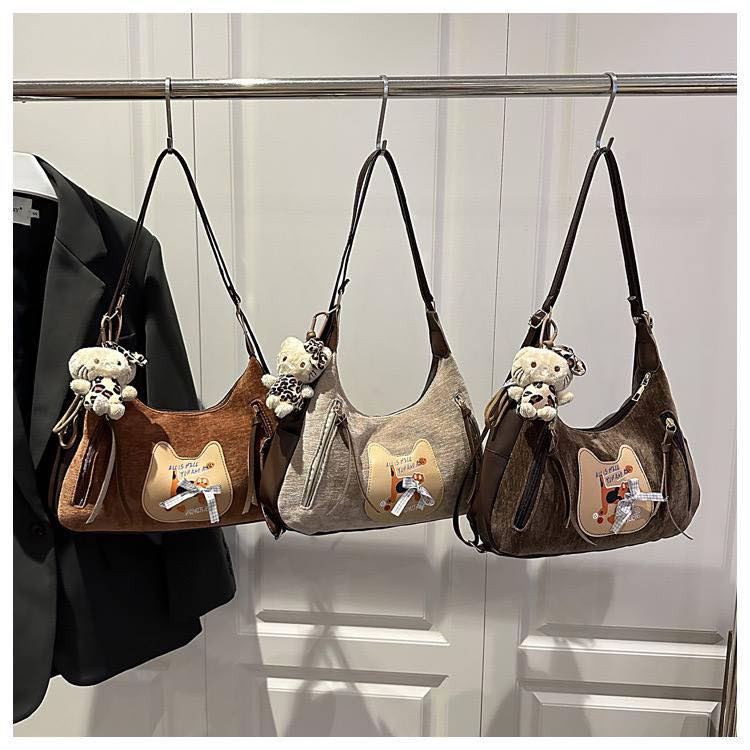 Kitty Pendant Retro Large Capacity Bag 